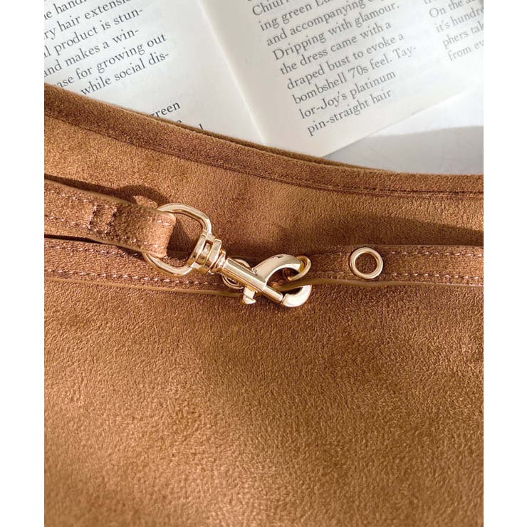 スエードフロントデザインハンドバッグ スエードバッグ | moment+ | 詳細画像16 