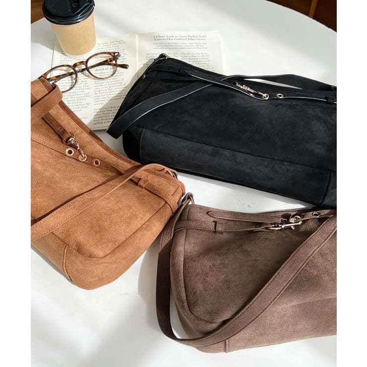 スエードフロントデザインハンドバッグ スエードバッグ | moment+ | 詳細画像17 