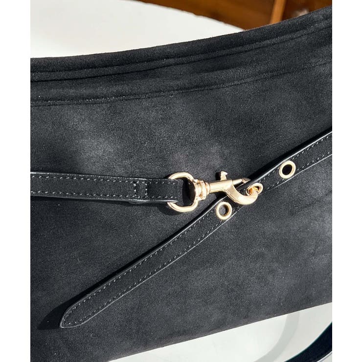 スエードフロントデザインハンドバッグ スエードバッグ | moment+ | 詳細画像3 