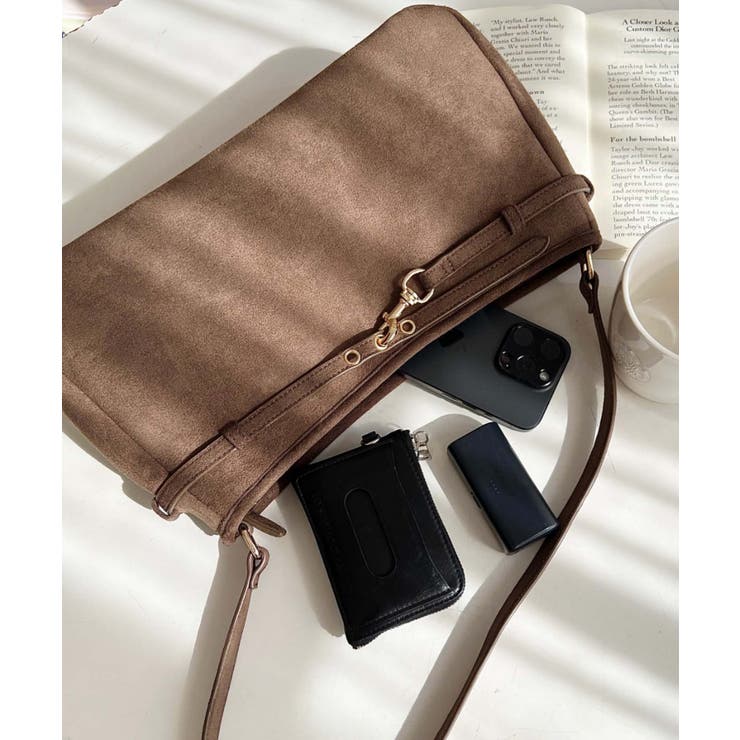 スエードフロントデザインハンドバッグ スエードバッグ | moment+ | 詳細画像8 