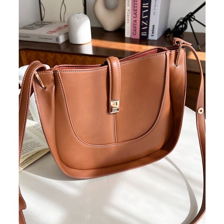 配色ステッチワンハンドラウンドショルダーバッグ | moment+ | 詳細画像11 