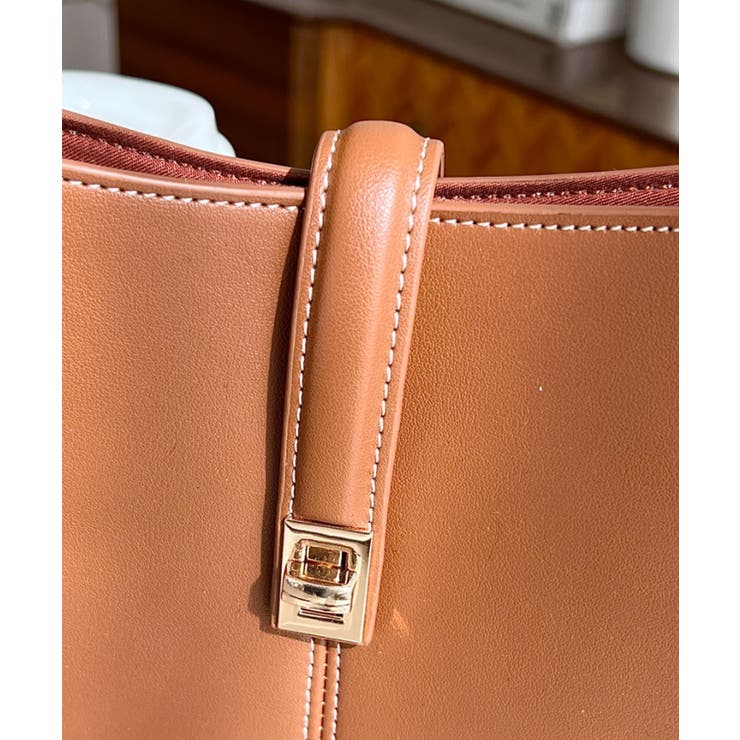 配色ステッチワンハンドラウンドショルダーバッグ | moment+ | 詳細画像12 