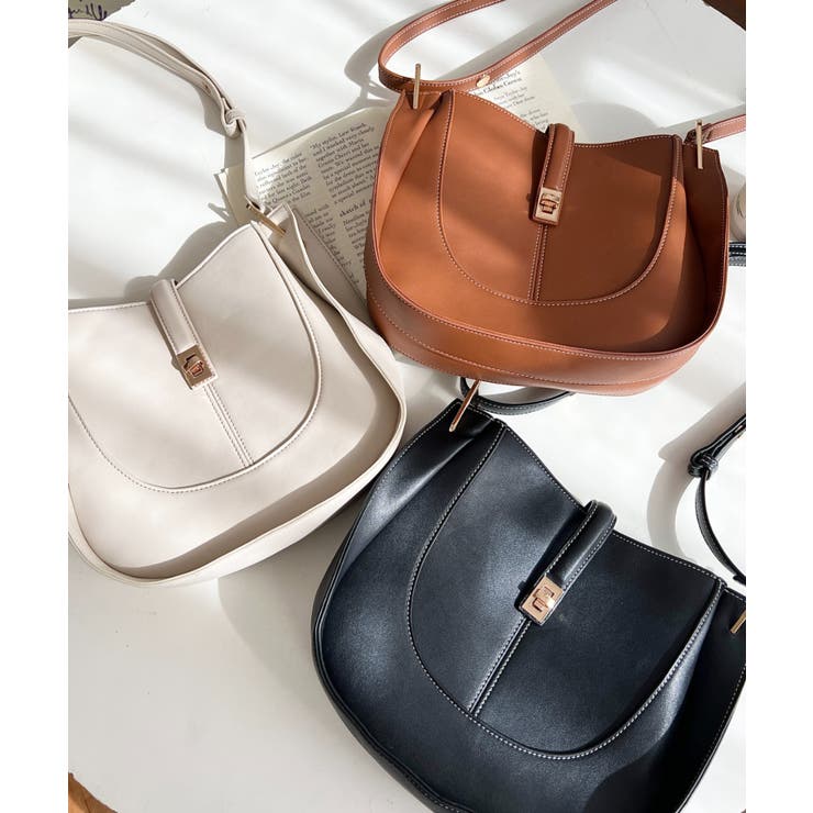 配色ステッチワンハンドラウンドショルダーバッグ | moment+ | 詳細画像17 