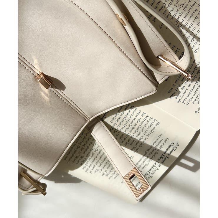 配色ステッチワンハンドラウンドショルダーバッグ | moment+ | 詳細画像4 