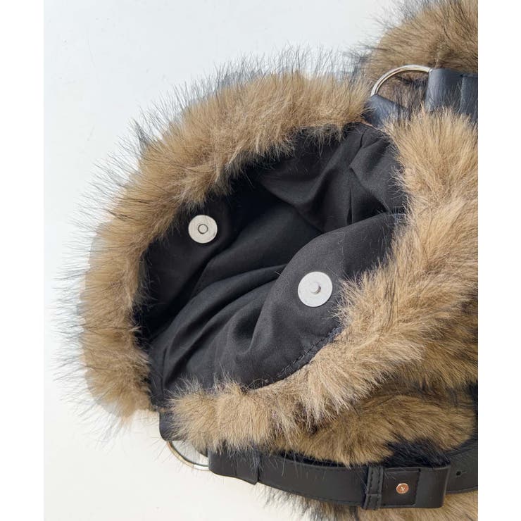 ベルトショルダーアニマルフェイクファーバッグ | moment+ | 詳細画像9 