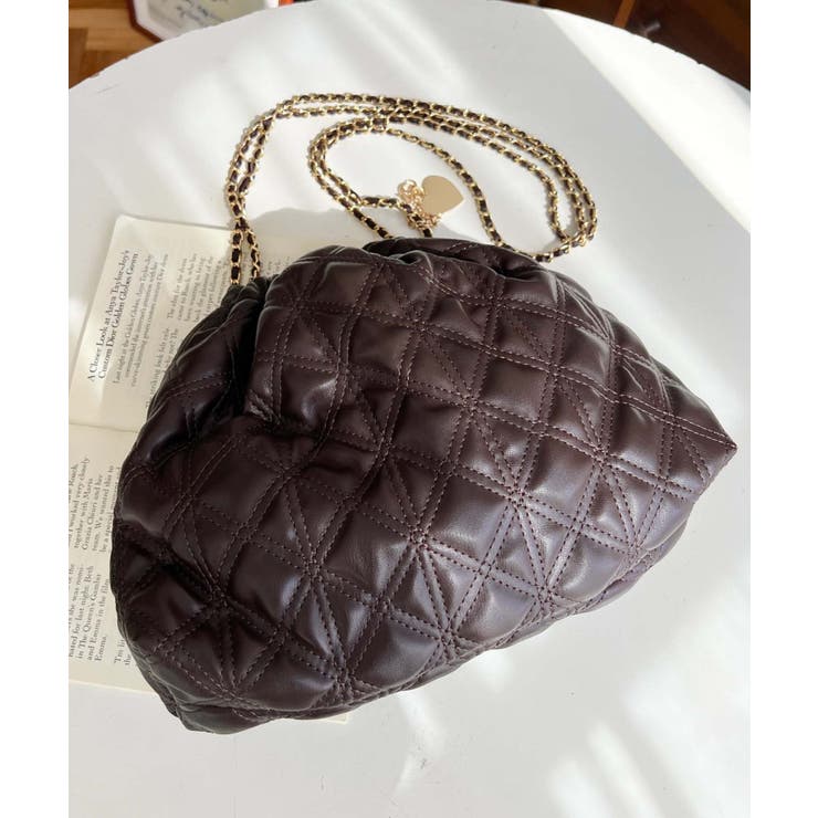 ハートチャームキルティングチェーンショルダーバッグ[品番