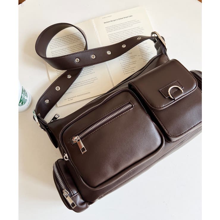 ベルトショルダーマルチポケットハンドバッグ | moment+ | 詳細画像14 