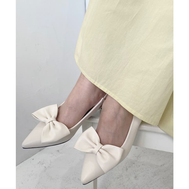 デタッチャブルリボンローヒールパンプス | moment+ | 詳細画像5 