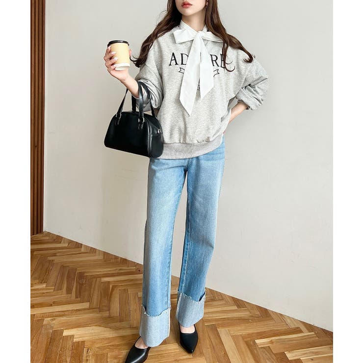 TCブロードボリュームスリーブアレンジボウタイ半袖ブラウス | moment+ | 詳細画像5 