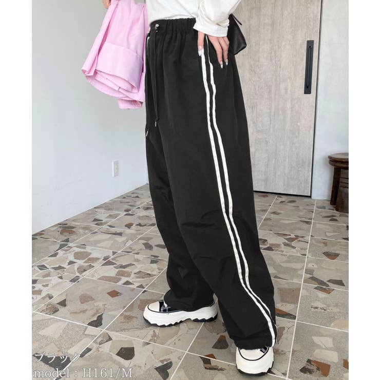 ナイロンパラシュートサイドラインパンツ[品番：ERMW0000278]｜moment+