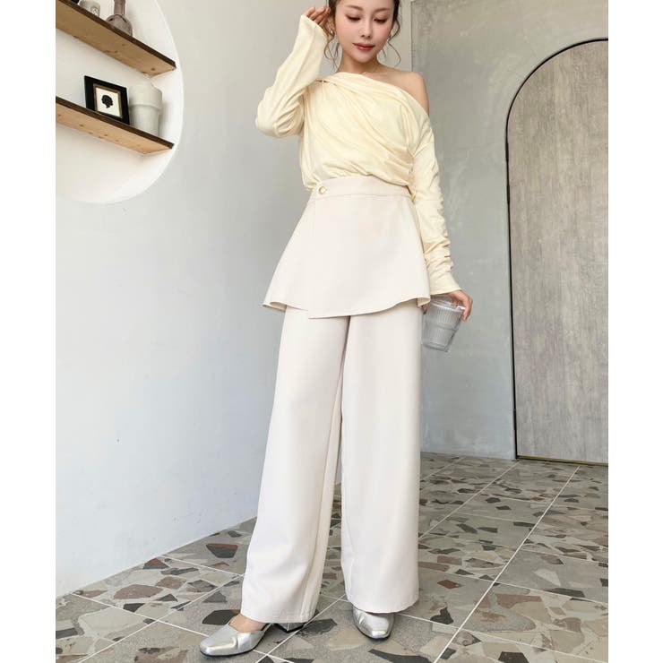 スカートレイヤードラップパンツ[品番：ERMW0000292]｜moment+