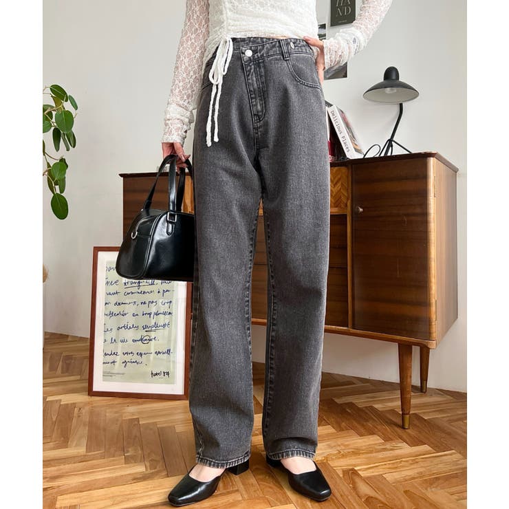 アシンメトリーストレートデニムパンツ | moment+ | 詳細画像13 