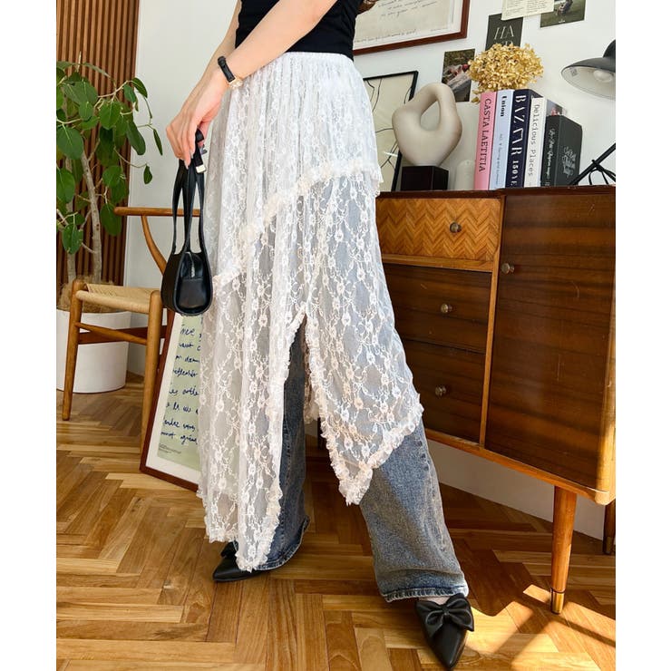 ✨超美品ADORE 花柄レース アシンメトリースカート ✨超美品ADORE 花柄レース アシンメトリースカート - メルカリ