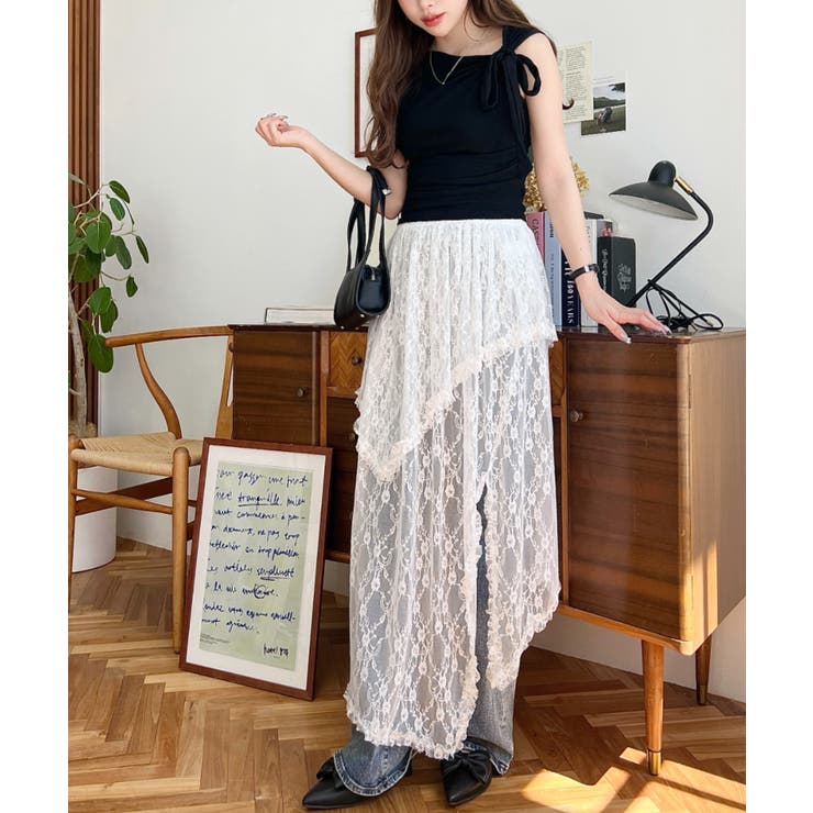 SELF-PORTRAIT フラワー レースミディスカート フラワーレースシースルースカート|allureville OFFICIAL SITE