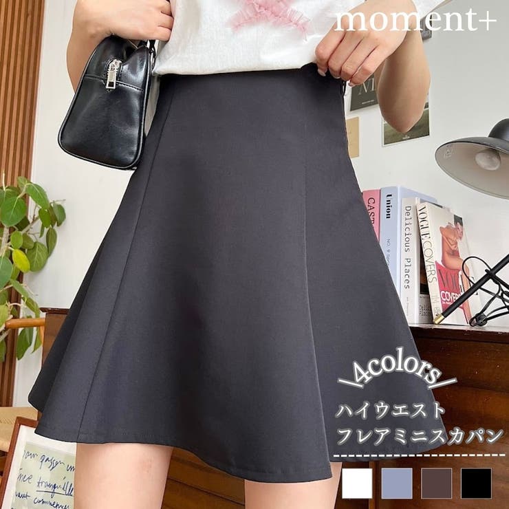 厚手TPUカットジョーゼットハイウエストフレアミニスカパン | moment+ | 詳細画像1 