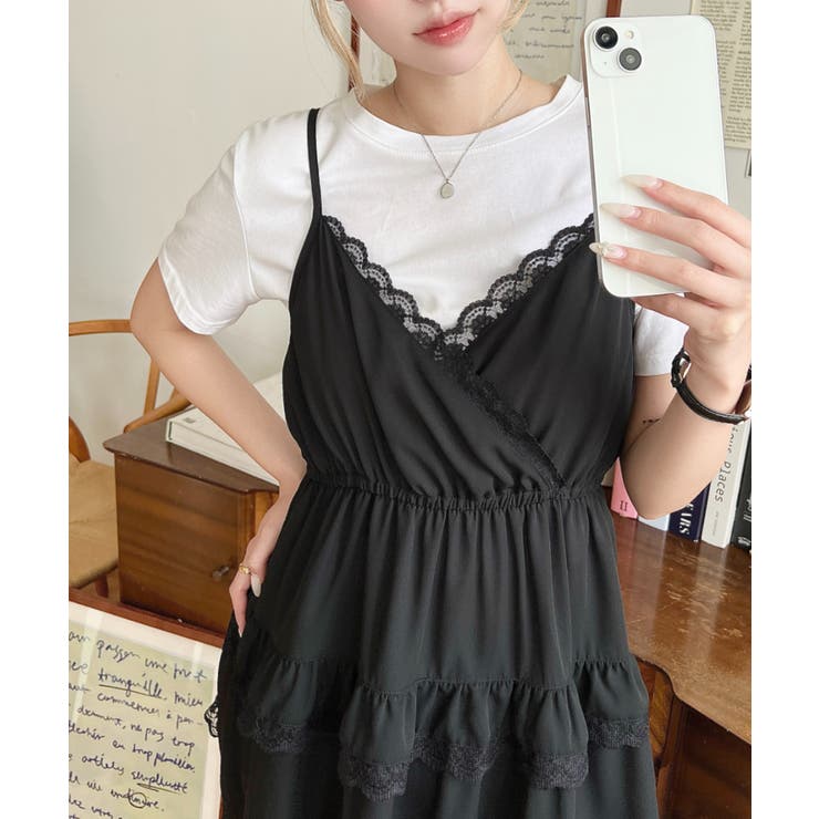 キャミワンピ レース フリル☆。.:＊・゜ on:nue】レースフリルキャミワンピース/2025 SS COLLECTION