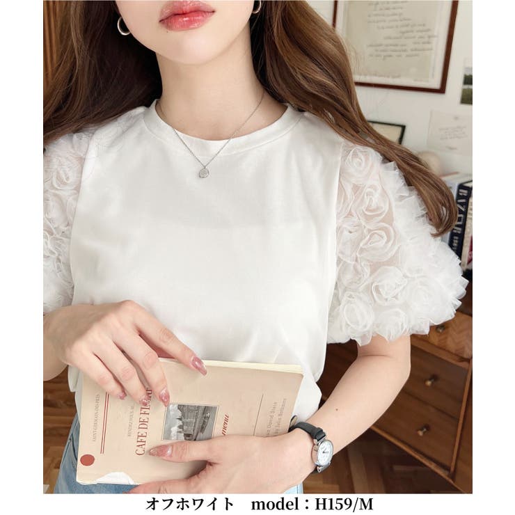 エムズグレイシー Tシャツ パフスリーブ プリント フラワー 半袖 38 白 楽天市場】エムズグレイシー（Tシャツ・カットソー｜トップス