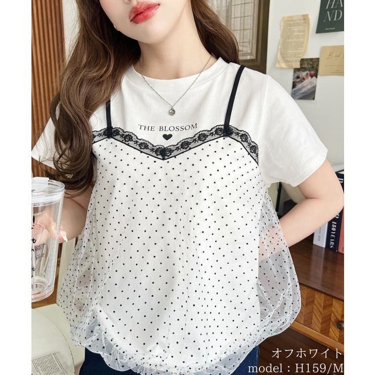 おひ　Bristol ドット柄 半袖Tシャツ L ホワイト おひ Bristol ドット柄 半袖Tシャツ L ホワイト 楽天市場