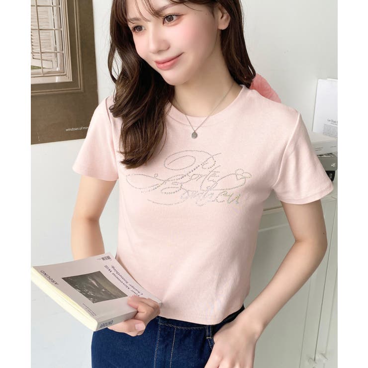 mobb チビT ロゴストーン OG RHINESTONE S/S T-SHIRT -BLACK×PINK- | WALKIN STORE WEB SHOP