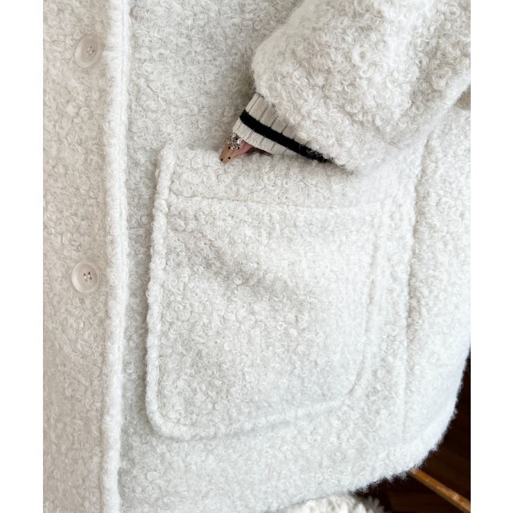 2WAYアレンジカラーPコートリングフェイクウール | moment+ | 詳細画像19 