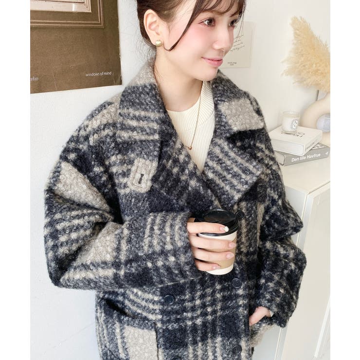 2WAYアレンジカラーPコートリングフェイクウール | moment+ | 詳細画像37 