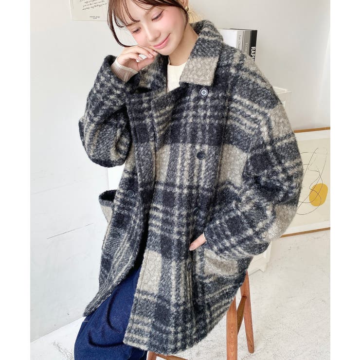 2WAYアレンジカラーPコートリングフェイクウール | moment+ | 詳細画像40 