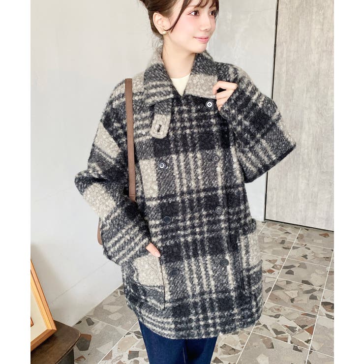 2WAYアレンジカラーPコートリングフェイクウール | moment+ | 詳細画像41 