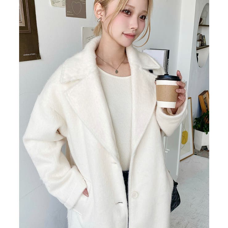 ロングチェスターシャギーコート | moment+ | 詳細画像11 