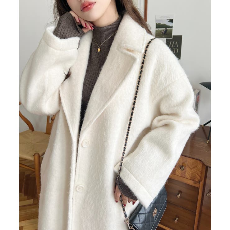 ロングチェスターシャギーコート | moment+ | 詳細画像15 