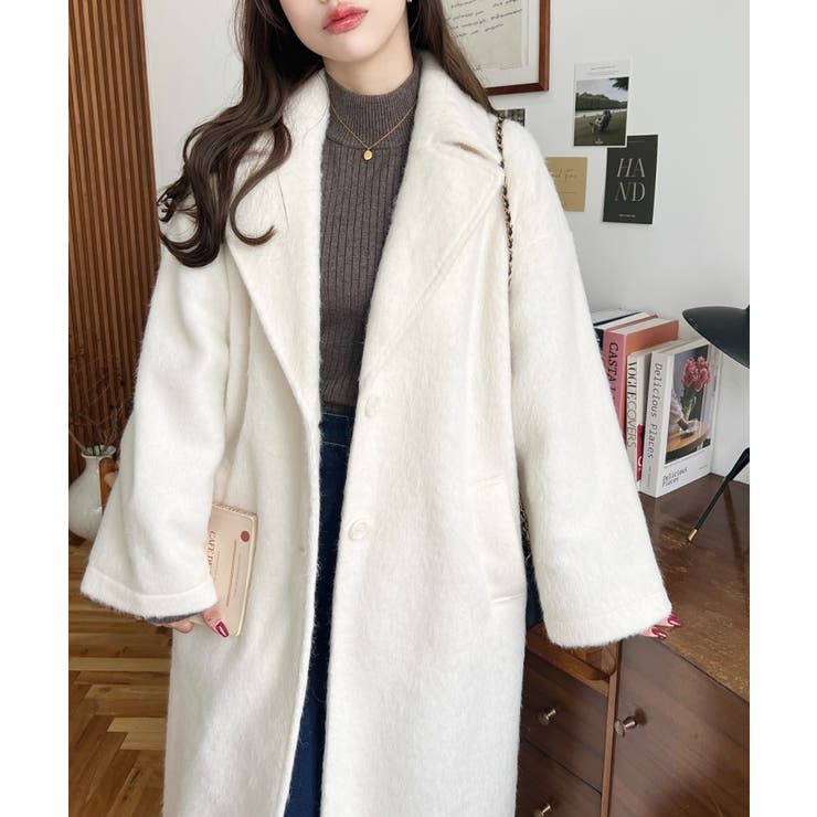 ロングチェスターシャギーコート | moment+ | 詳細画像17 