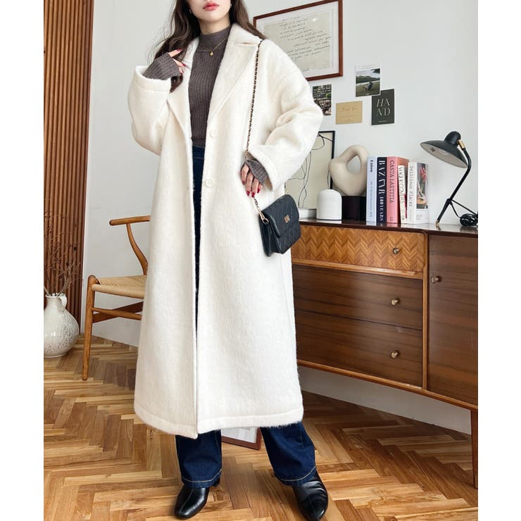 ロングチェスターシャギーコート | moment+ | 詳細画像18 