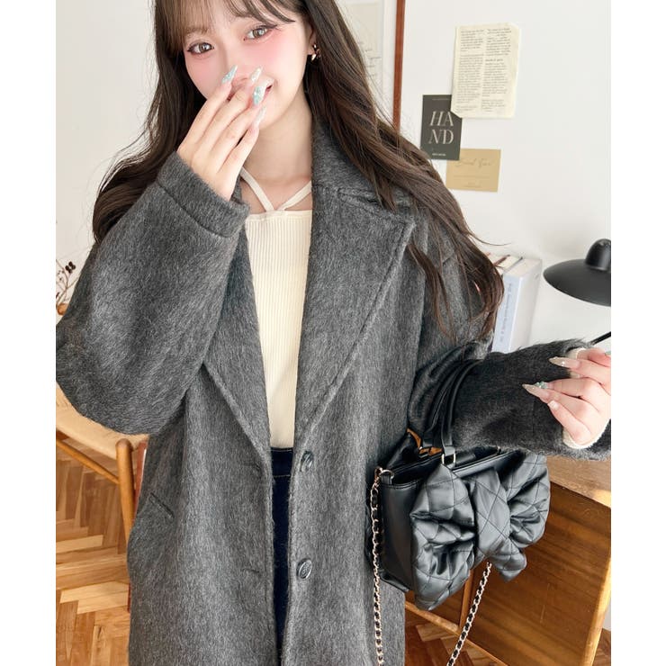 ロングチェスターシャギーコート | moment+ | 詳細画像19 