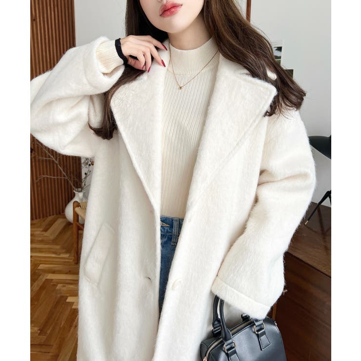 ロングチェスターシャギーコート | moment+ | 詳細画像2 