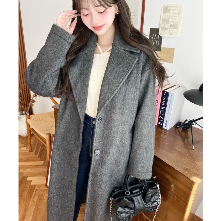 ロングチェスターシャギーコート | moment+ | 詳細画像21 