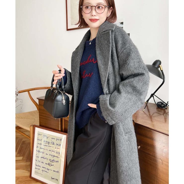 ロングチェスターシャギーコート | moment+ | 詳細画像26 