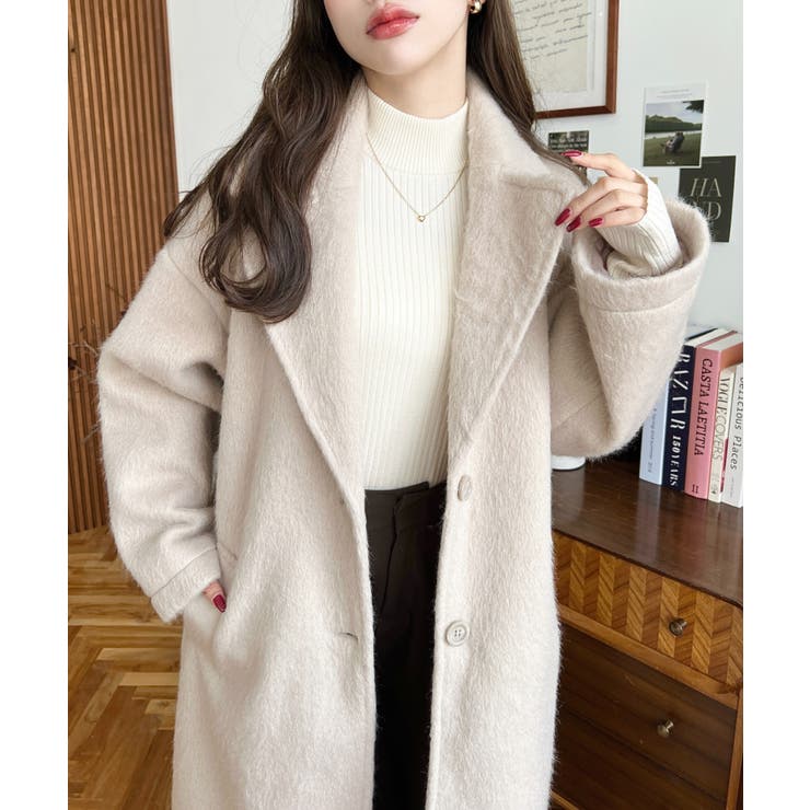 ロングチェスターシャギーコート | moment+ | 詳細画像30 