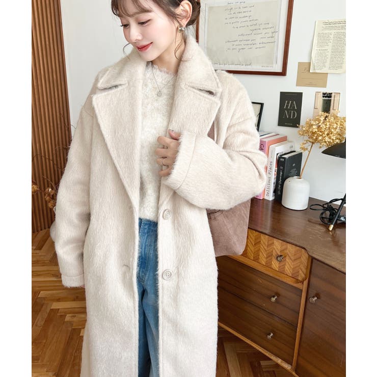 ロングチェスターシャギーコート | moment+ | 詳細画像33 