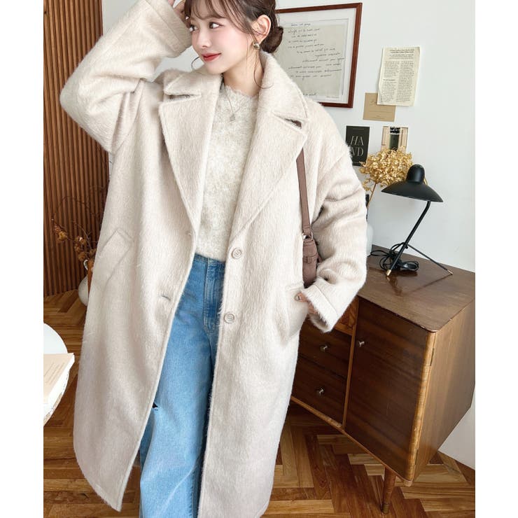 ロングチェスターシャギーコート | moment+ | 詳細画像34 