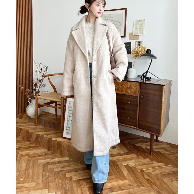 ロングチェスターシャギーコート | moment+ | 詳細画像35 