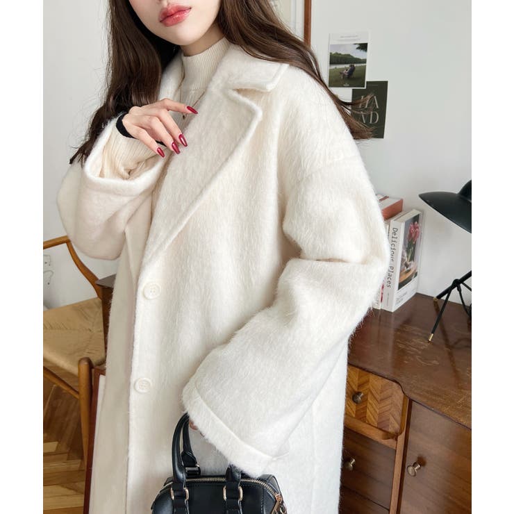 ロングチェスターシャギーコート | moment+ | 詳細画像4 