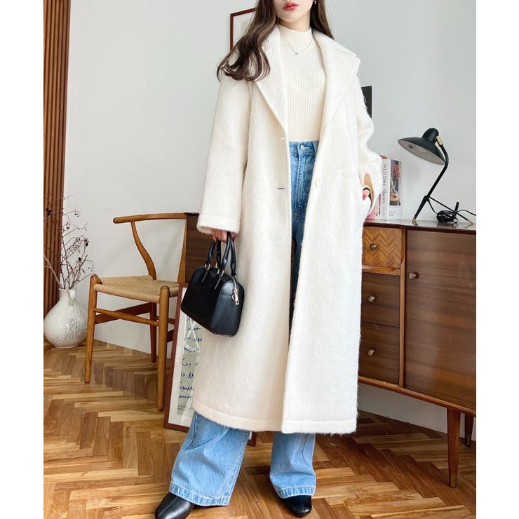 ロングチェスターシャギーコート | moment+ | 詳細画像5 