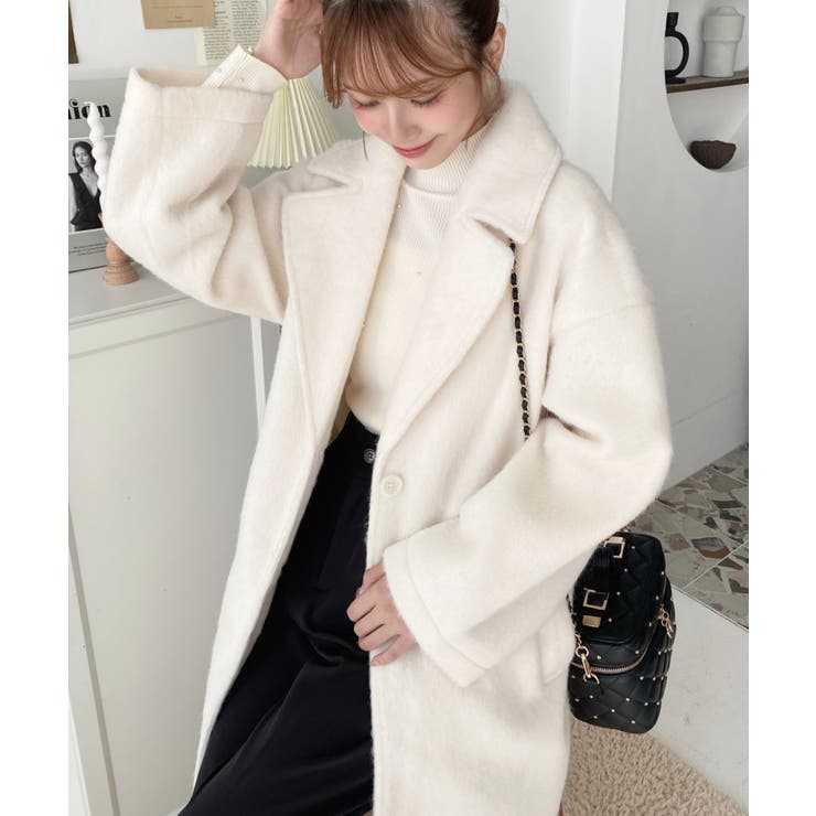 ロングチェスターシャギーコート | moment+ | 詳細画像6 