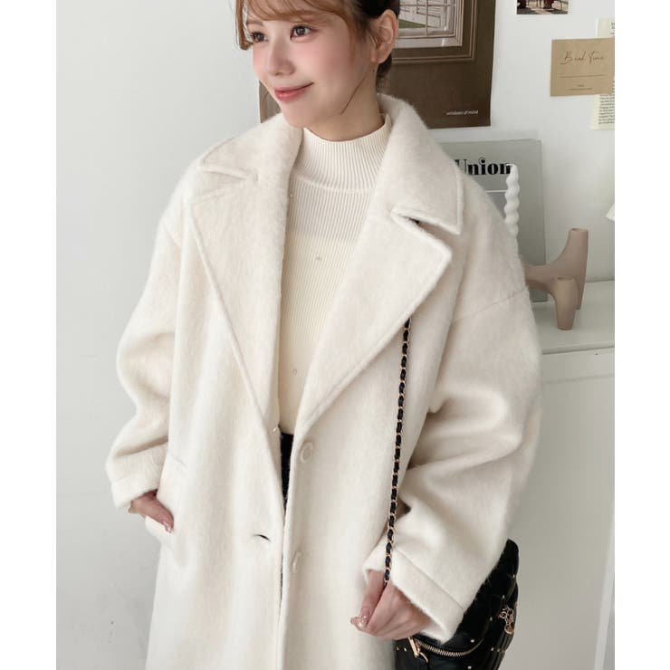 ロングチェスターシャギーコート | moment+ | 詳細画像7 