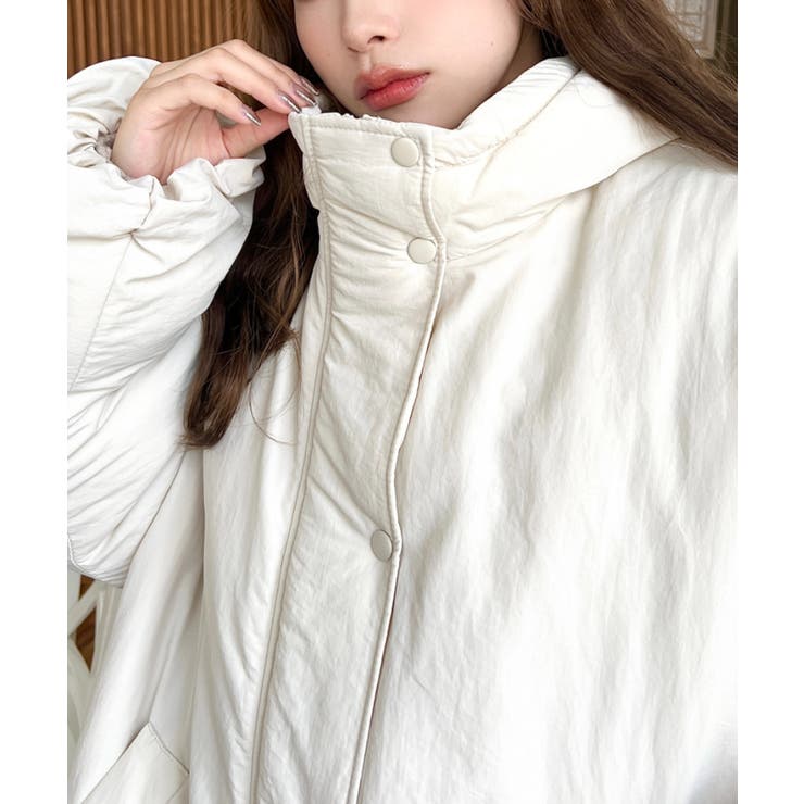 シャカシャカナイロン裏キルトモンスターパーカージャケット | moment+ | 詳細画像14 