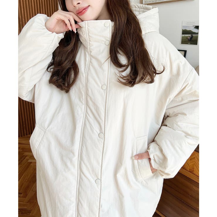 シャカシャカナイロン裏キルトモンスターパーカージャケット | moment+ | 詳細画像15 