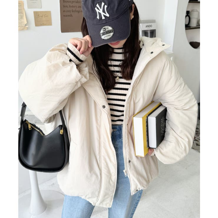 シャカシャカナイロン裏キルトモンスターパーカージャケット | moment+ | 詳細画像2 