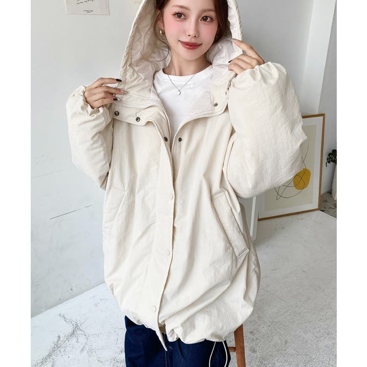 シャカシャカナイロン裏キルトモンスターパーカージャケット | moment+ | 詳細画像19 