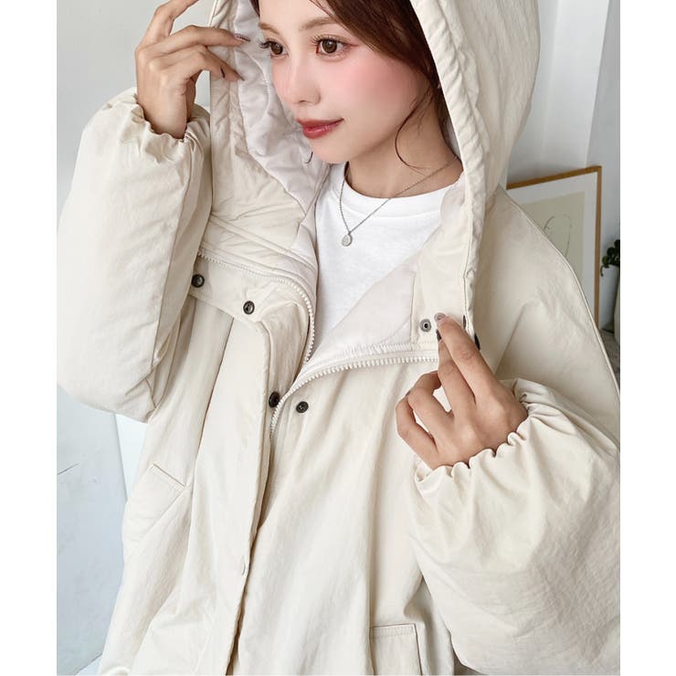 シャカシャカナイロン裏キルトモンスターパーカージャケット | moment+ | 詳細画像20 