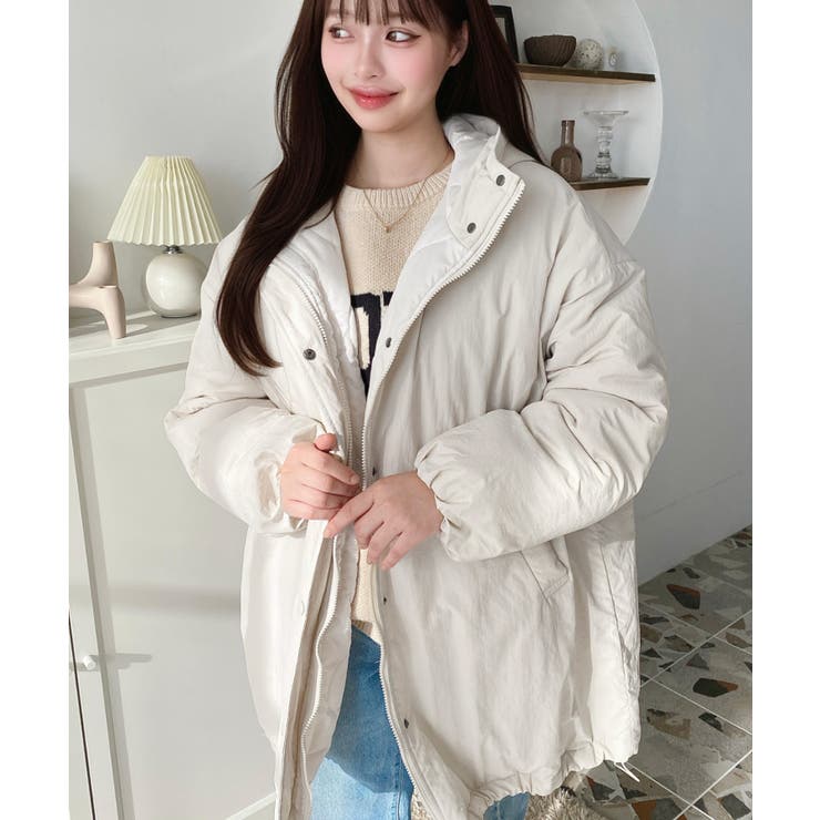 シャカシャカナイロン裏キルトモンスターパーカージャケット | moment+ | 詳細画像24 