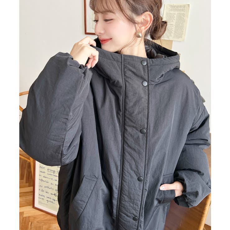 シャカシャカナイロン裏キルトモンスターパーカージャケット | moment+ | 詳細画像26 